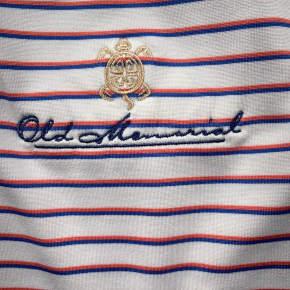 Holderness & Bourne Polo Shirt Mens Large White Old Memorial Golf Tailored Fit - Picture 8 of 11